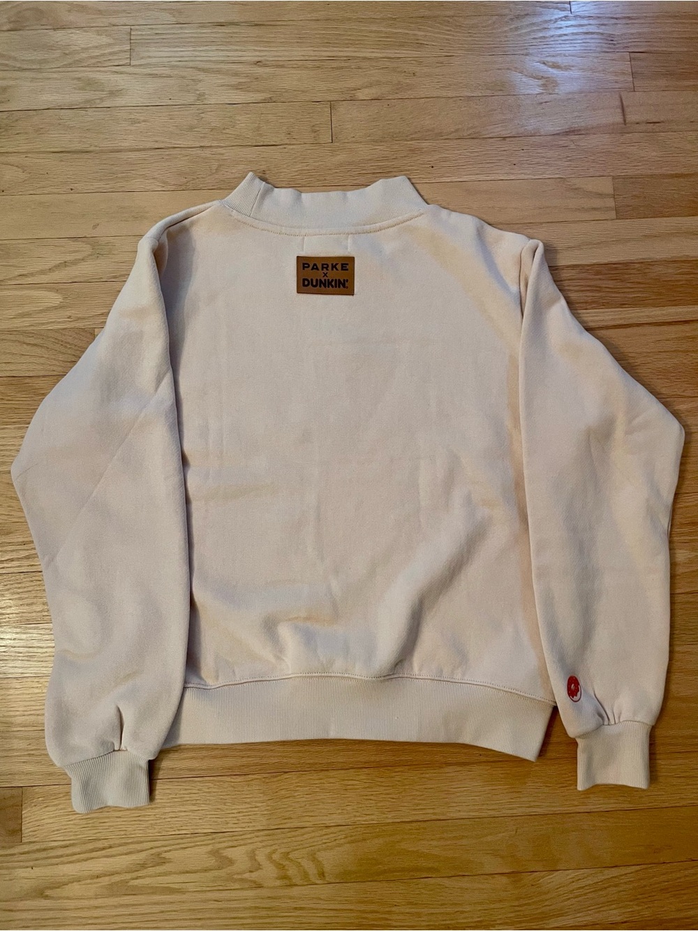 PARKE x Dunkin’ Varsity Mockneck Sweatshirt S/M + Tumbler RARE - Picture 3 of 8